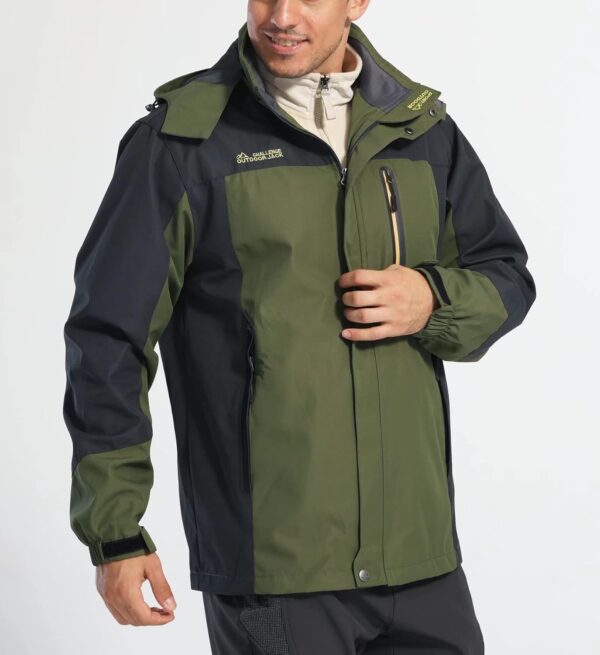 MAGCOMSEN Men's Hooded Windproof Water Resistant Rain Jacket Windbreaker 5 Pockets for Hiking,Fishing,Runing