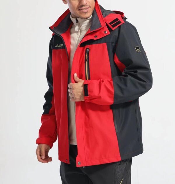 MAGCOMSEN Men's Hooded Windproof Water Resistant Rain Jacket Windbreaker 5 Pockets for Hiking,Fishing,Runing
