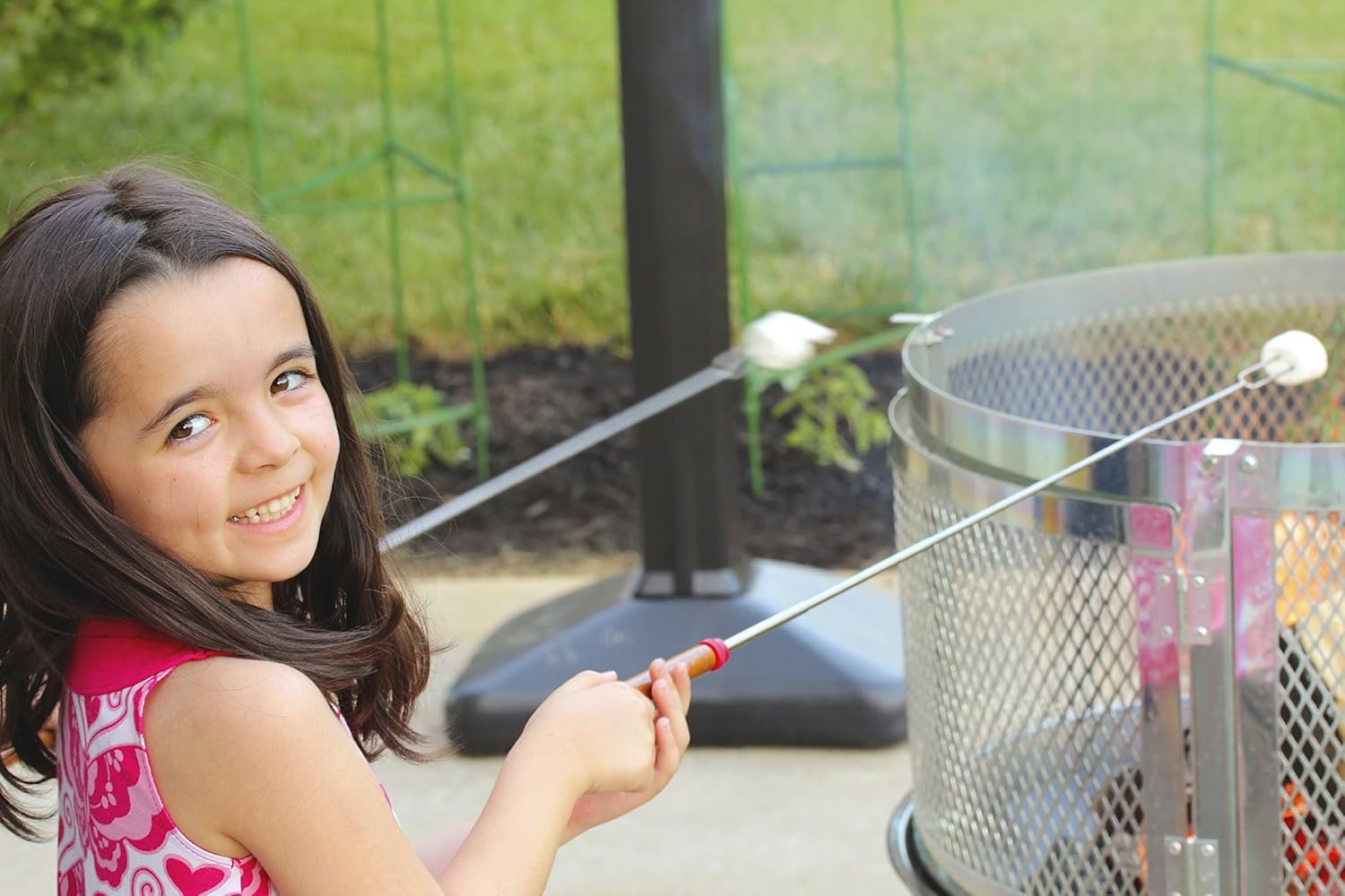 MalloMe Marshmallow Roasting Sticks - Smores Skewers for Fire Pit Kit - Hot Dog Camping Accessories Campfire Marshmellow 32 Inch Long Fork - 5 Pack