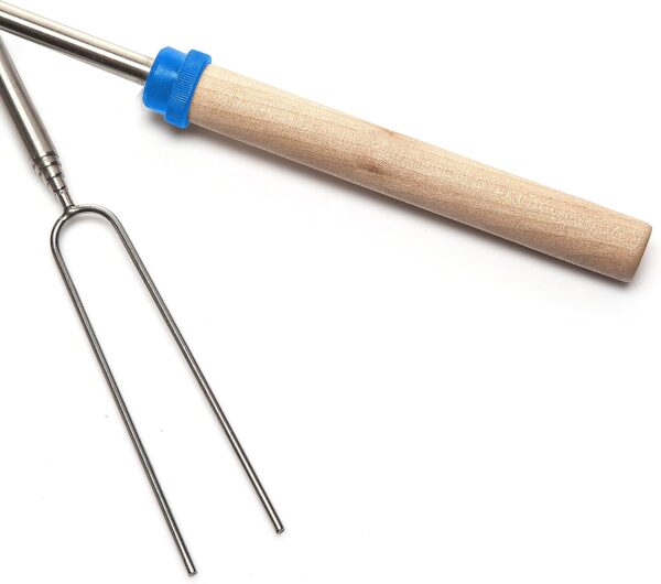 MalloMe Marshmallow Roasting Sticks - Smores Skewers for Fire Pit Kit - Hot Dog Camping Accessories Campfire Marshmellow 32 Inch Long Fork - 5 Pack