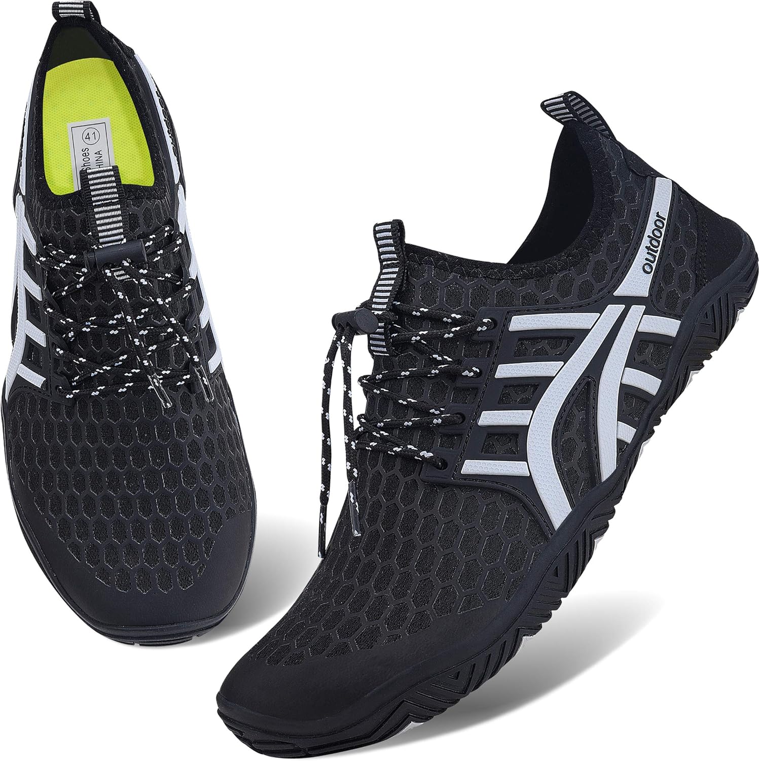 MAYZERO Water Shoes Men Women Swim Surf Shoes Beach Pool Shoes Wide Toe Hiking Aqua Shoes Winter House Slippers