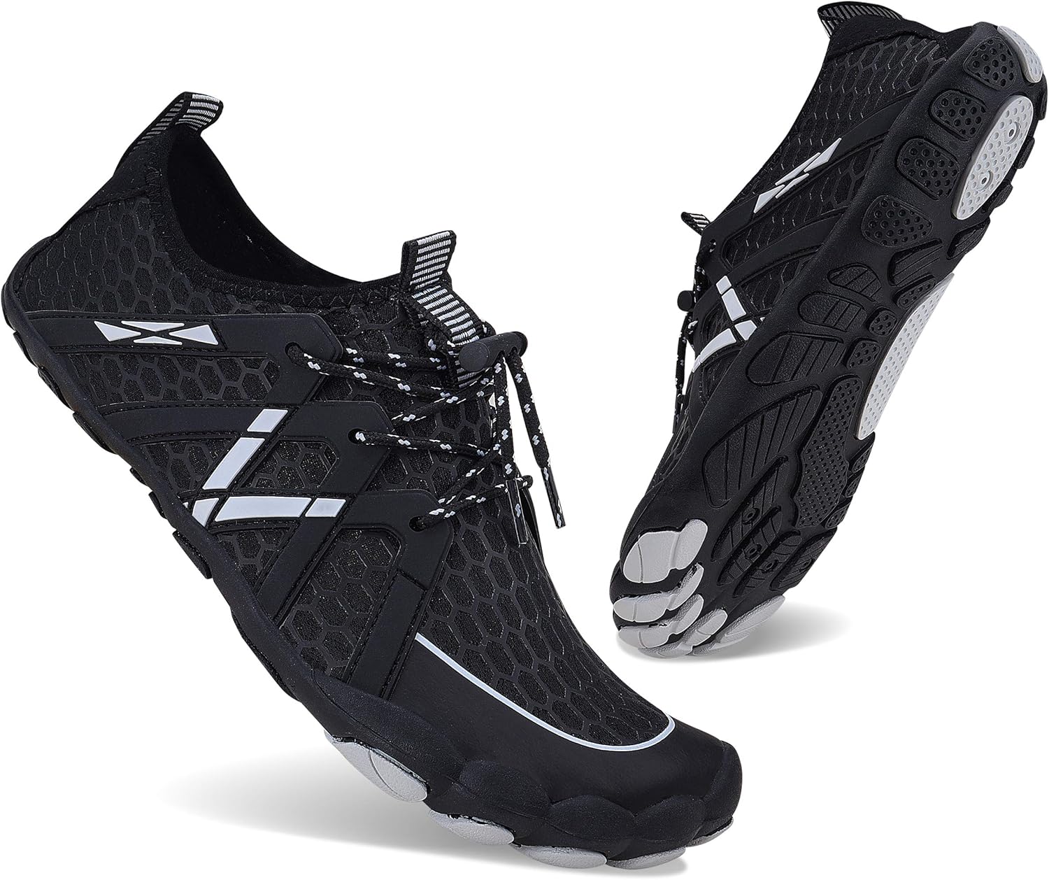 MAYZERO Water Shoes Men Women Swim Surf Shoes Beach Pool Shoes Wide Toe Hiking Aqua Shoes Winter House Slippers