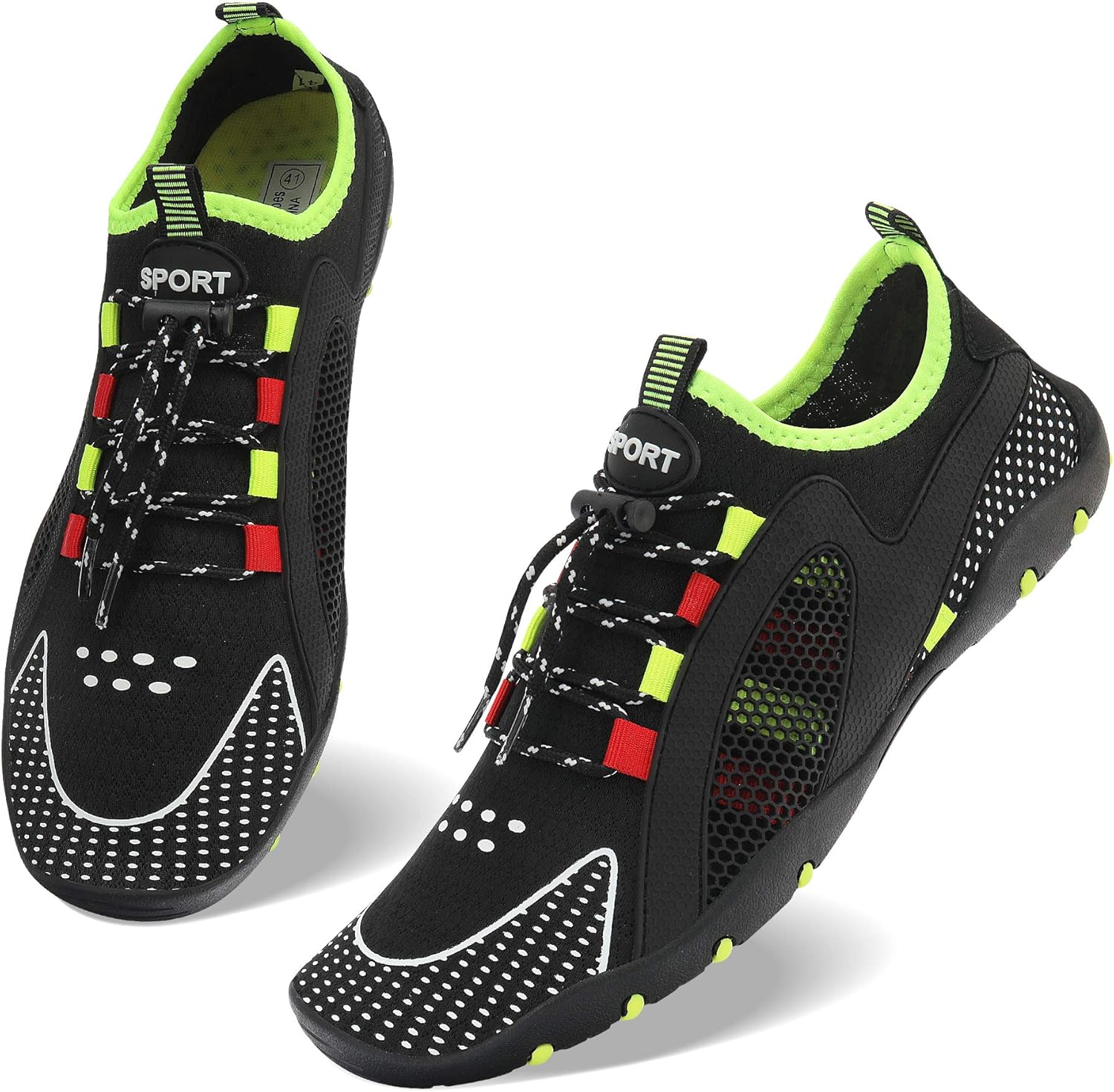 MAYZERO Water Shoes Men Women Swim Surf Shoes Beach Pool Shoes Wide Toe Hiking Aqua Shoes Winter House Slippers