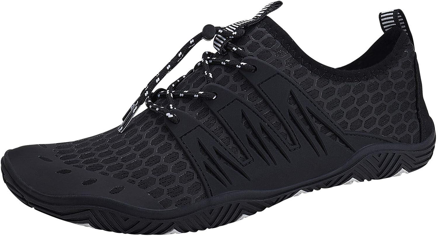 MAYZERO Water Shoes Men Women Swim Surf Shoes Beach Pool Shoes Wide Toe Hiking Aqua Shoes Winter House Slippers