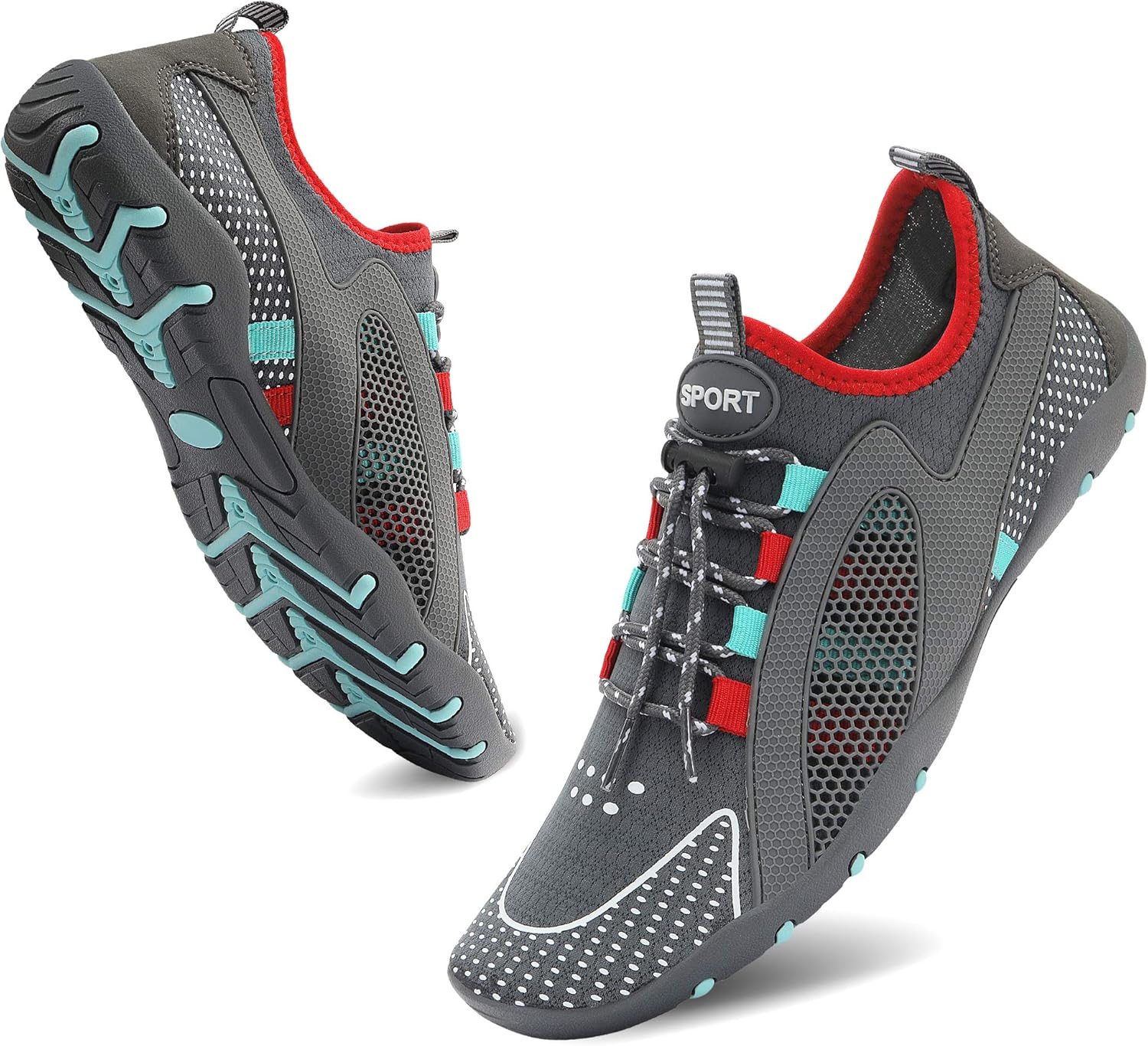 MAYZERO Water Shoes Men Women Swim Surf Shoes Beach Pool Shoes Wide Toe Hiking Aqua Shoes Winter House Slippers