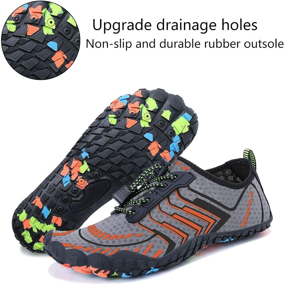 MAYZERO Water Shoes Men Women Swim Surf Shoes Beach Pool Shoes Wide Toe Hiking Aqua Shoes Winter House Slippers