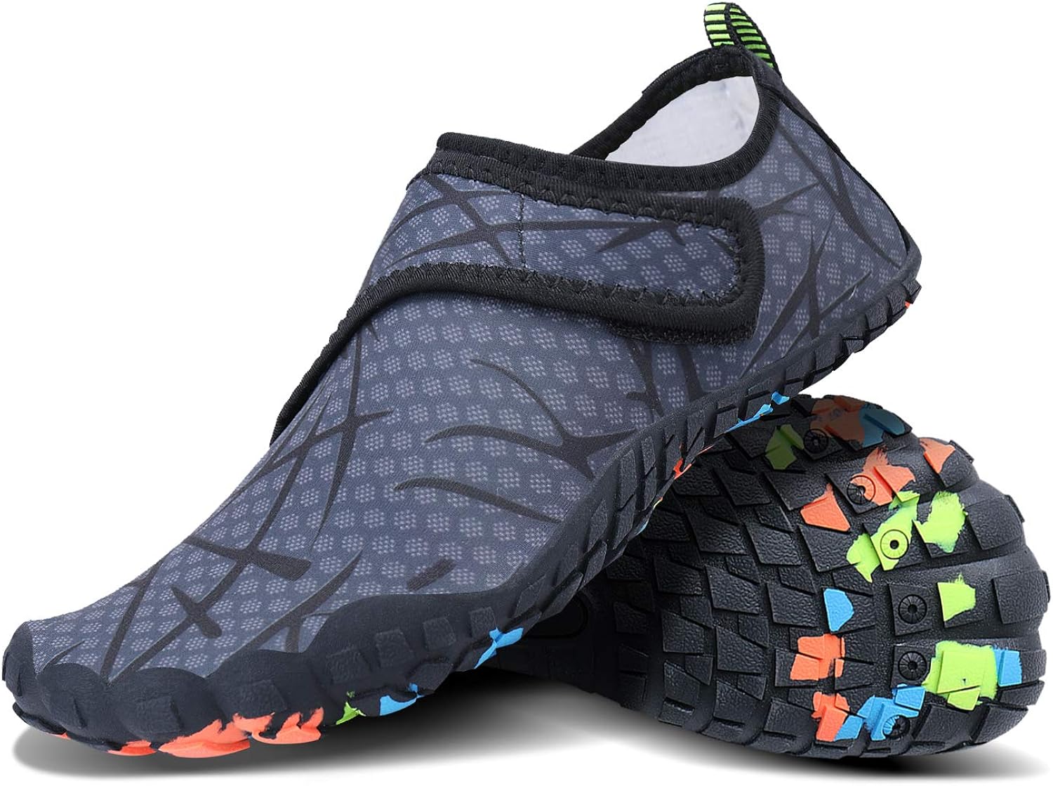 MAYZERO Water Shoes Men Women Swim Surf Shoes Beach Pool Shoes Wide Toe Hiking Aqua Shoes Winter House Slippers