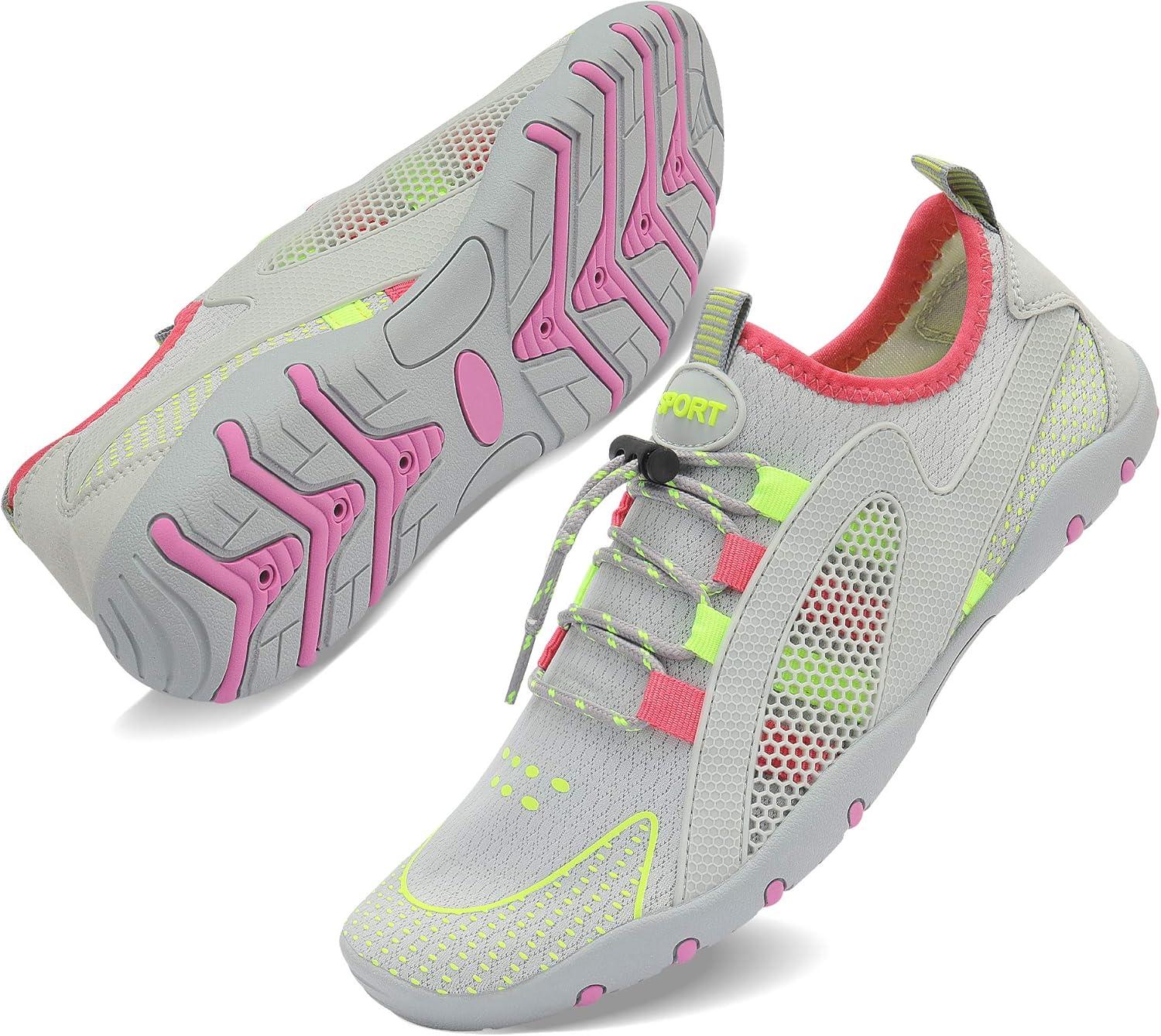 MAYZERO Water Shoes Men Women Swim Surf Shoes Beach Pool Shoes Wide Toe Hiking Aqua Shoes Winter House Slippers