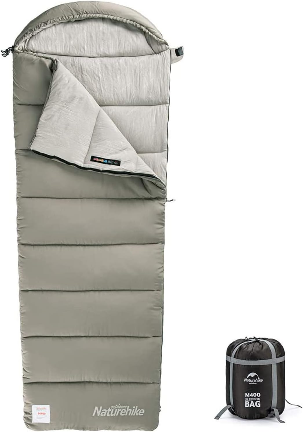 Naturehike Washable Cotton Sleeping Bag, 24.8-53.6°F Lightweight Sleeping Bag for Adults, 3 Season Warm & Cool Weather Waterproof Sleeping Bag for Camping, Traveling, Outdoors