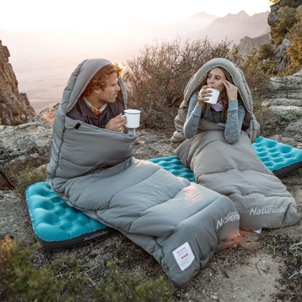 Naturehike Washable Cotton Sleeping Bag, 24.8-53.6°F Lightweight Sleeping Bag for Adults, 3 Season Warm & Cool Weather Waterproof Sleeping Bag for Camping, Traveling, Outdoors