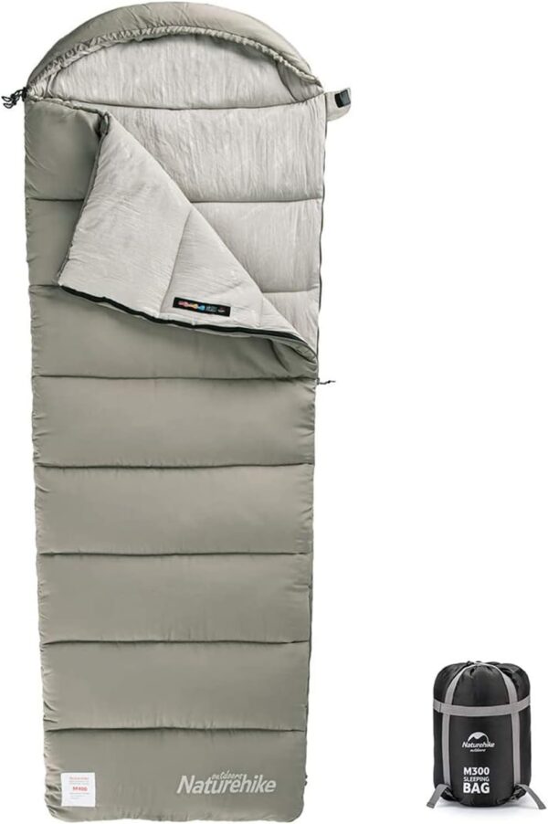 Naturehike Washable Cotton Sleeping Bag, 24.8-53.6°F Lightweight Sleeping Bag for Adults, 3 Season Warm & Cool Weather Waterproof Sleeping Bag for Camping, Traveling, Outdoors