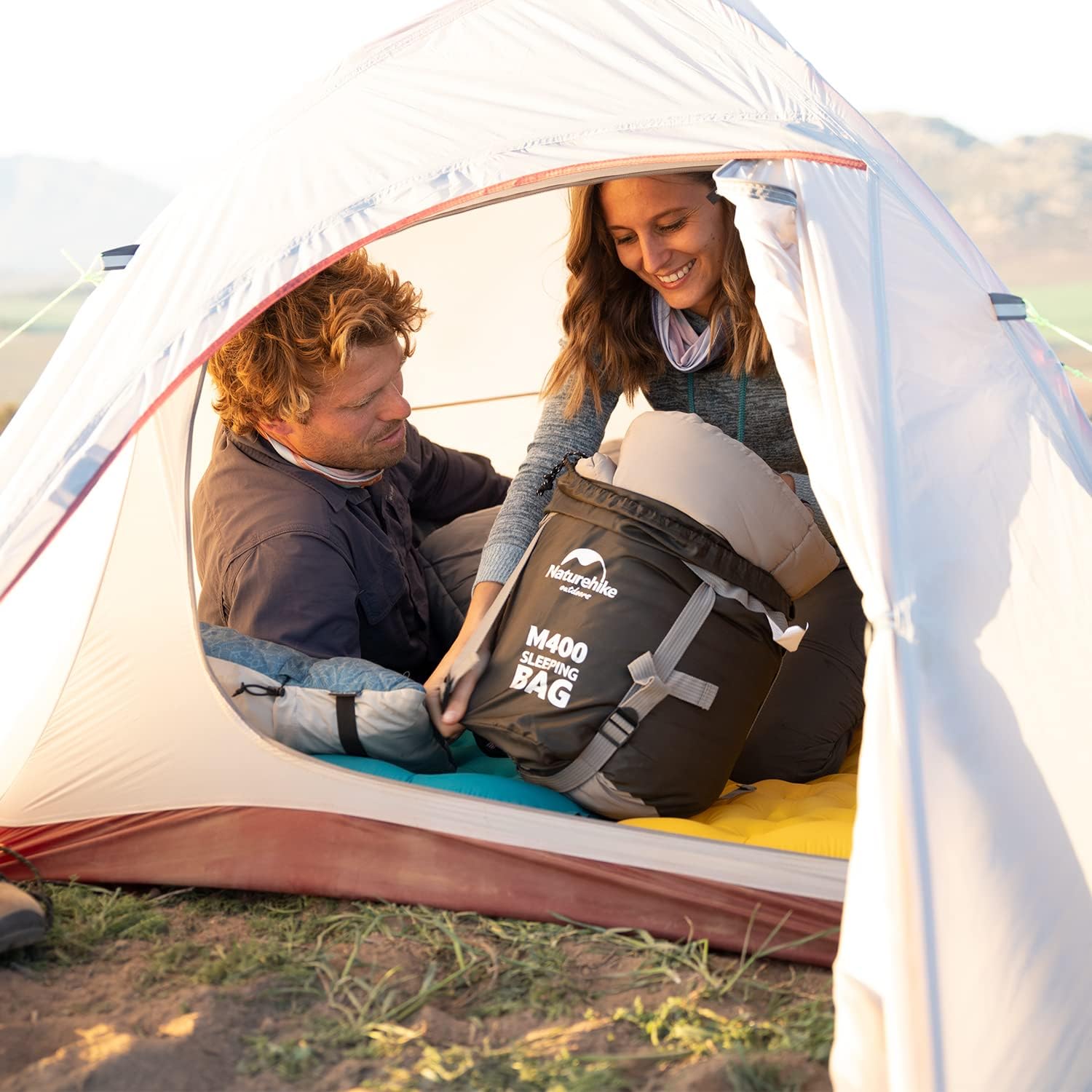 Naturehike Washable Cotton Sleeping Bag, 24.8-53.6°F Lightweight Sleeping Bag for Adults, 3 Season Warm & Cool Weather Waterproof Sleeping Bag for Camping, Traveling, Outdoors