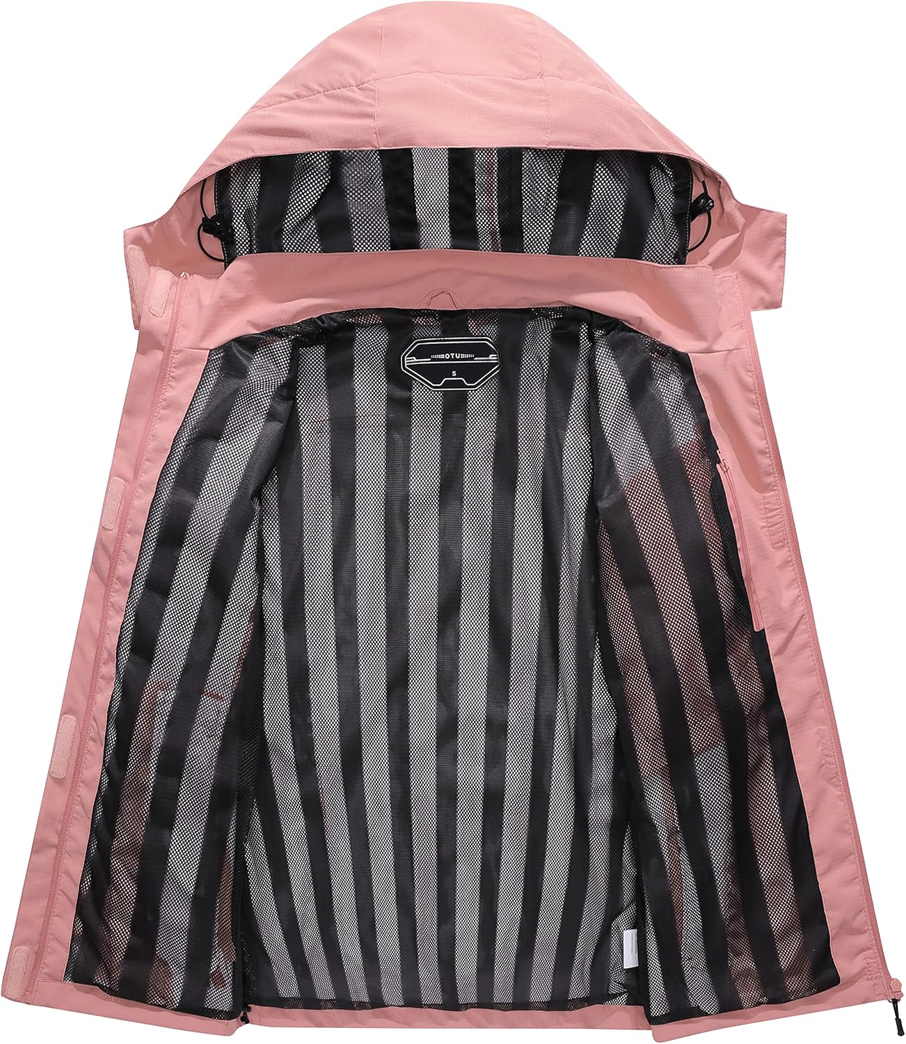 OTU Women's Waterproof Rain Jacket Lightweight Hooded Raincoat for Hiking Travel Outdoor