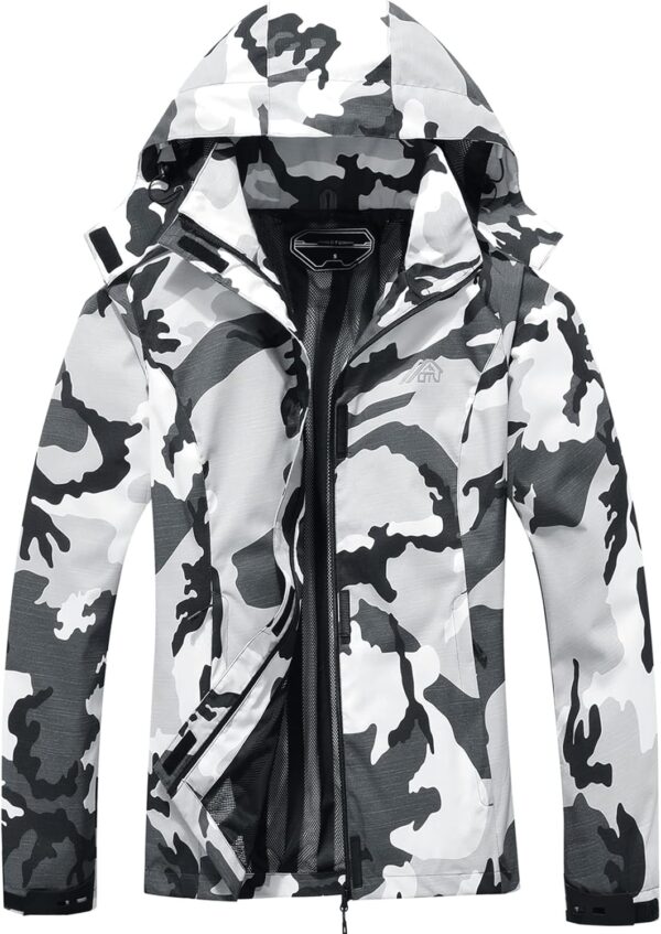 OTU Women's Waterproof Rain Jacket Lightweight Hooded Raincoat for Hiking Travel Outdoor