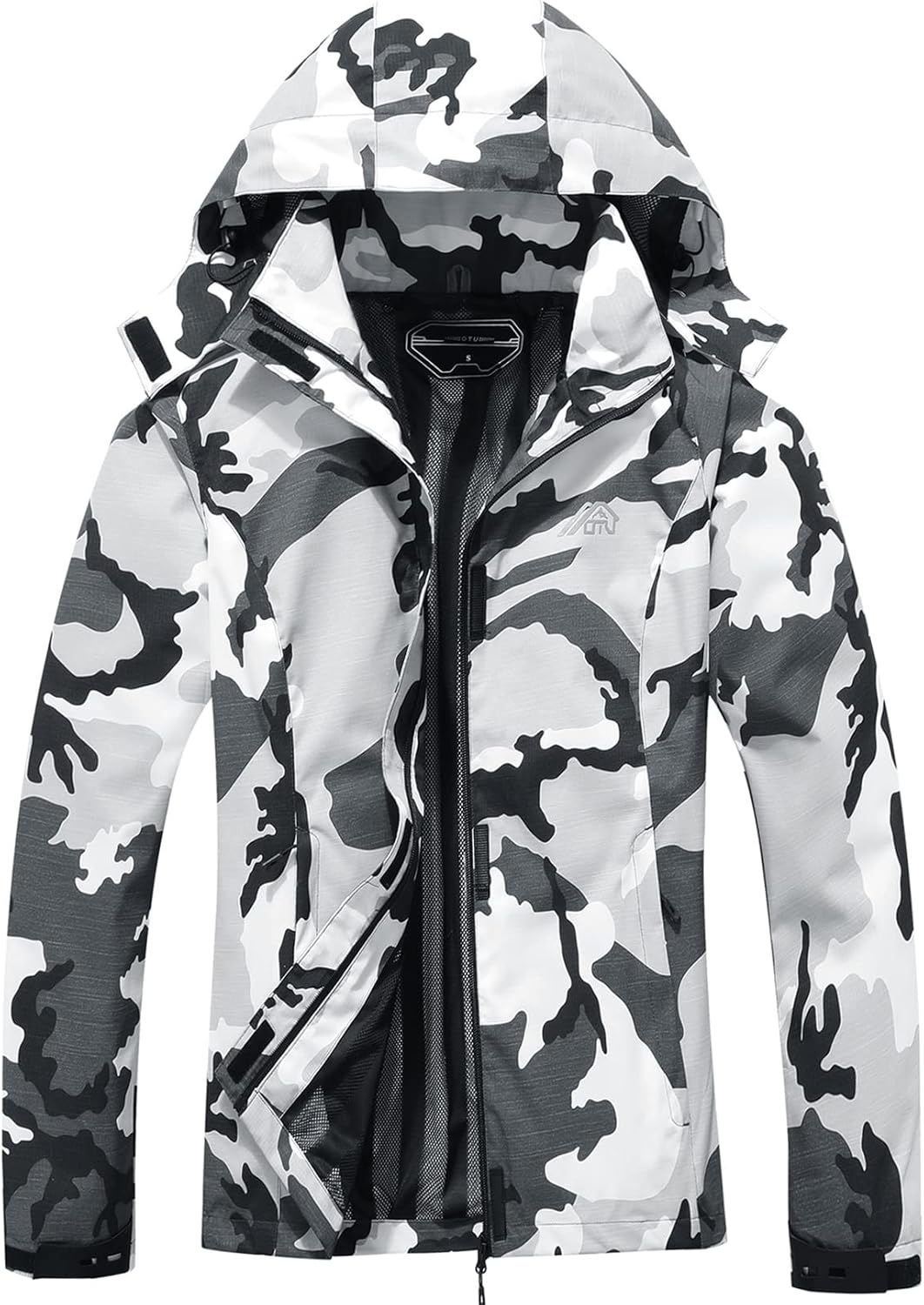 OTU Women's Waterproof Rain Jacket Lightweight Hooded Raincoat for Hiking Travel Outdoor