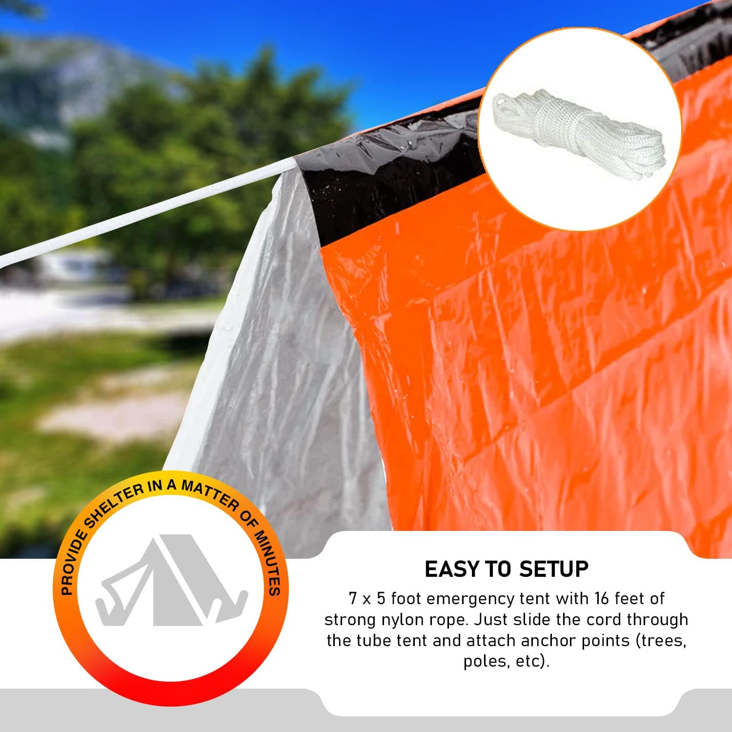 Ready Shelter Tube Tent 2.0-2 Person Tent, Survival Tent, Emergency Shelter - Ideal Survival Gear and Equipment - Emergency Survival Tent Shelter - Tent for Camping