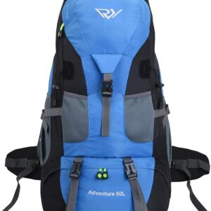 RuRu monkey 50L Hiking Backpack, Waterproof Lightweight Daypack for Outdoor Camping Travel