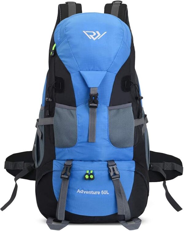RuRu monkey 50L Hiking Backpack, Waterproof Lightweight Daypack for Outdoor Camping Travel