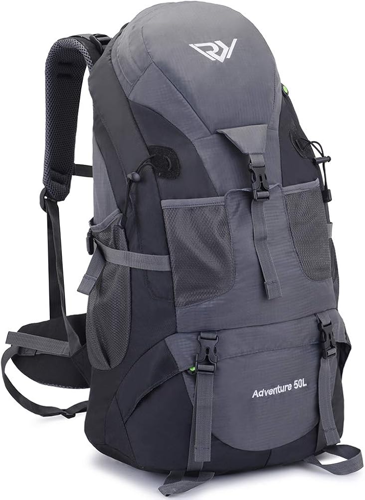 RuRu monkey 50L Hiking Backpack, Waterproof Lightweight Daypack for Outdoor Camping Travel