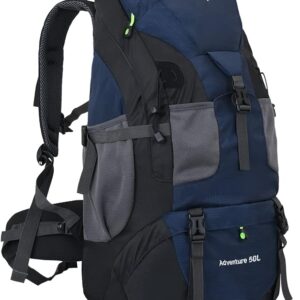 RuRu monkey 50L Hiking Backpack, Waterproof Lightweight Daypack for Outdoor Camping Travel