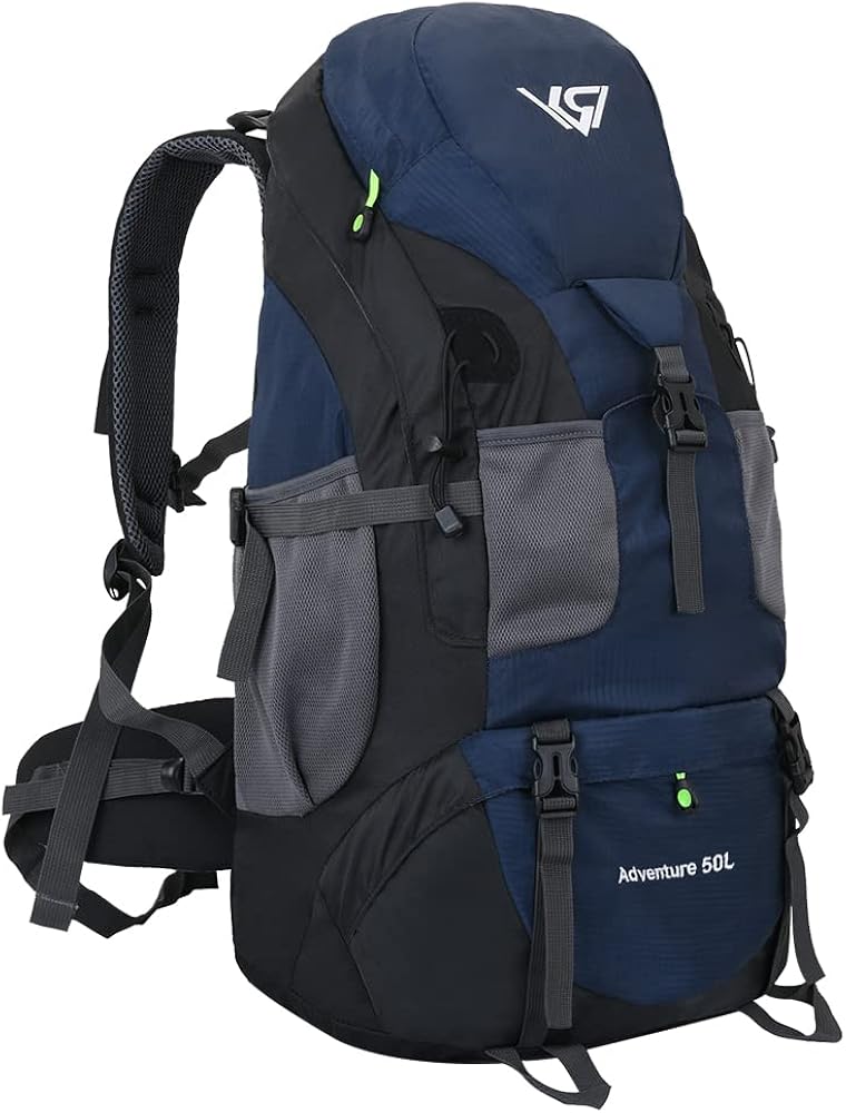 RuRu monkey 50L Hiking Backpack, Waterproof Lightweight Daypack for Outdoor Camping Travel