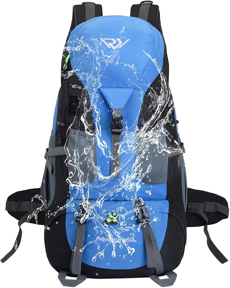 RuRu monkey 50L Hiking Backpack, Waterproof Lightweight Daypack for Outdoor Camping Travel