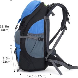 RuRu monkey 50L Hiking Backpack, Waterproof Lightweight Daypack for Outdoor Camping Travel