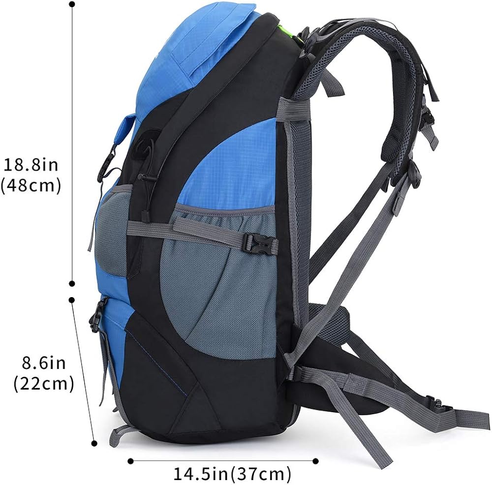 RuRu monkey 50L Hiking Backpack, Waterproof Lightweight Daypack for Outdoor Camping Travel