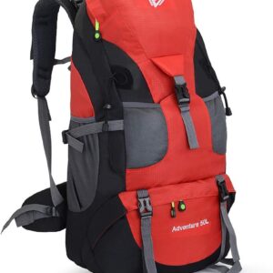 RuRu monkey 50L Hiking Backpack, Waterproof Lightweight Daypack for Outdoor Camping Travel