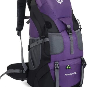 RuRu monkey 50L Hiking Backpack, Waterproof Lightweight Daypack for Outdoor Camping Travel