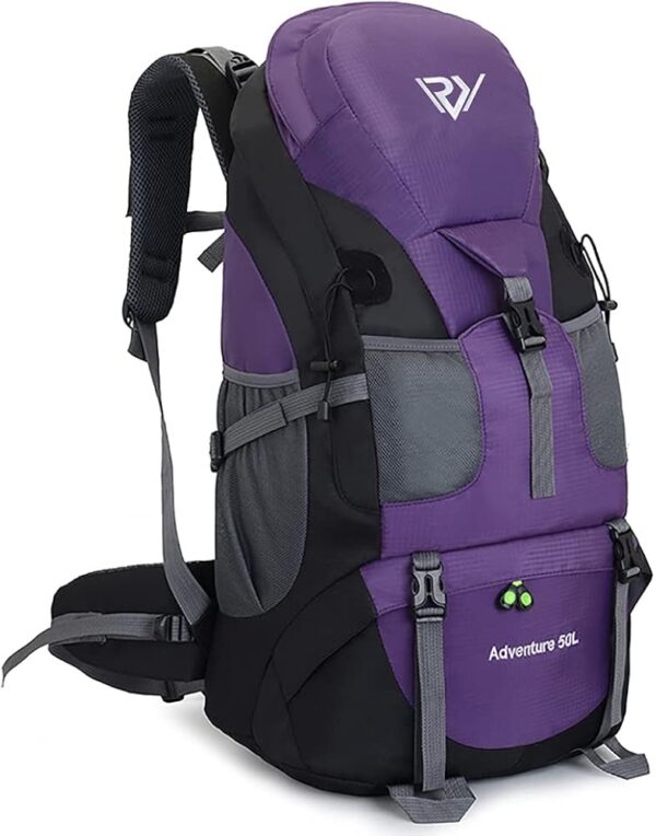 RuRu monkey 50L Hiking Backpack, Waterproof Lightweight Daypack for Outdoor Camping Travel