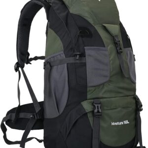 RuRu monkey 50L Hiking Backpack, Waterproof Lightweight Daypack for Outdoor Camping Travel