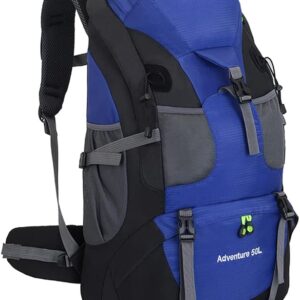 RuRu monkey 50L Hiking Backpack, Waterproof Lightweight Daypack for Outdoor Camping Travel