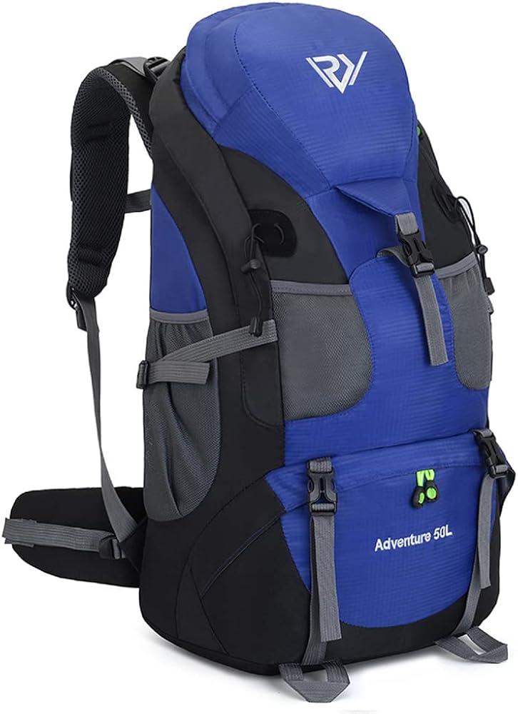 RuRu monkey 50L Hiking Backpack, Waterproof Lightweight Daypack for Outdoor Camping Travel