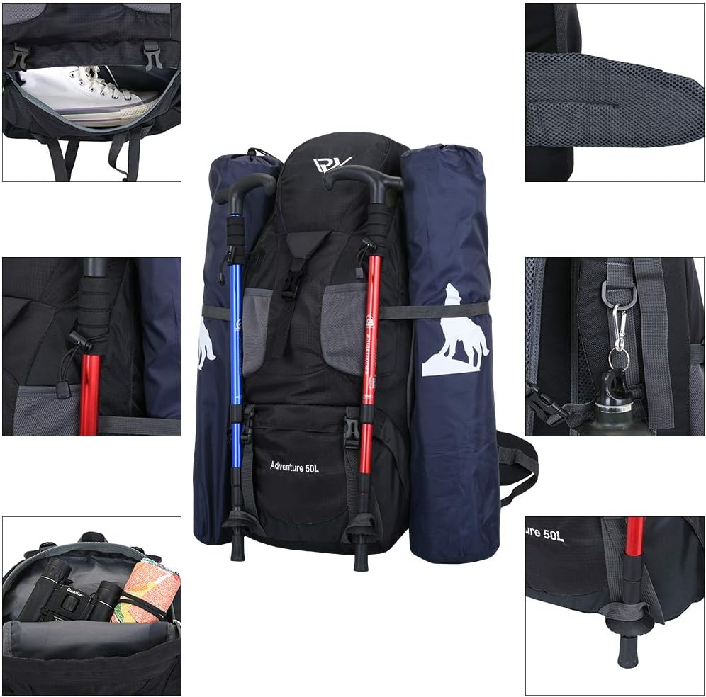 Russel Molly Hiking Backpack, 50l Camping Lightweight Bag for Outdoor