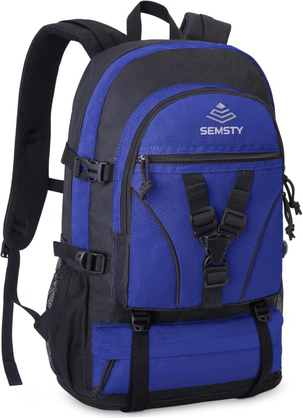 SEMSTY Hiking Backpack, 40L+10L Expandable Travel Backpack Flight Approved, Camping, Travel Backpack For Men and Women