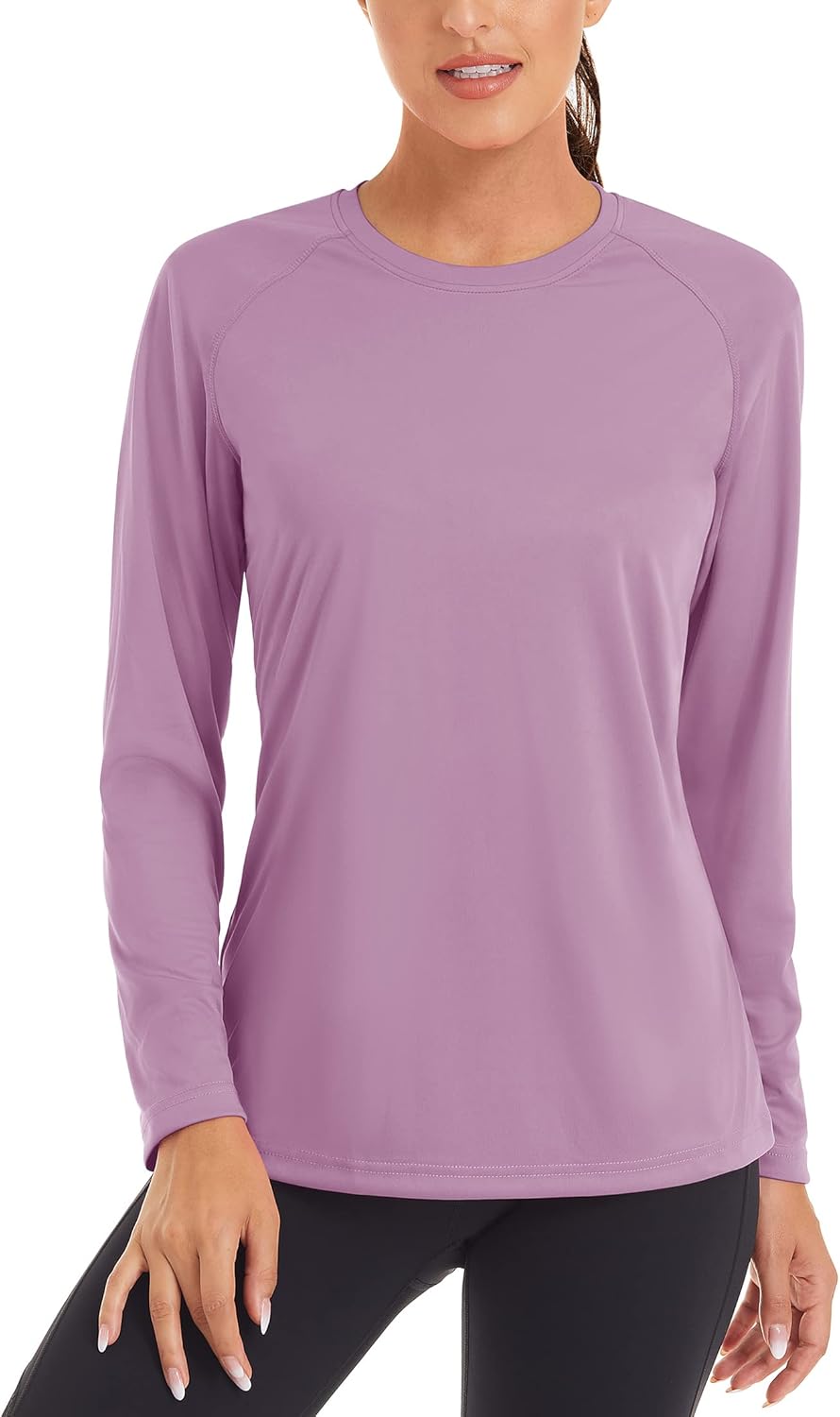 TACVASEN Women's Sun Protection Shirt UPF 50+ Long Sleeve Hiking Running Sport Workout Rash Guards Tops