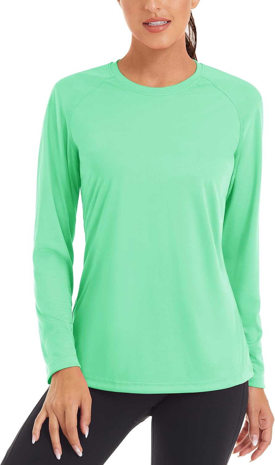 TACVASEN Women's Sun Protection Shirt UPF 50+ Long Sleeve Hiking Running Sport Workout Rash Guards Tops