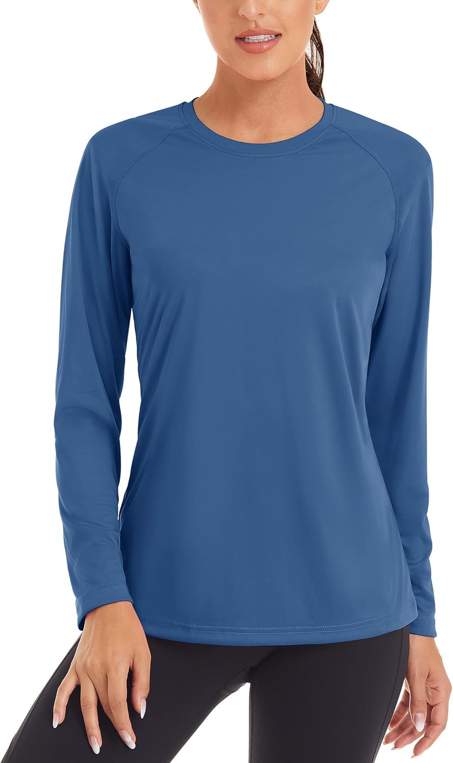 TACVASEN Women's Sun Protection Shirt UPF 50+ Long Sleeve Hiking Running Sport Workout Rash Guards Tops