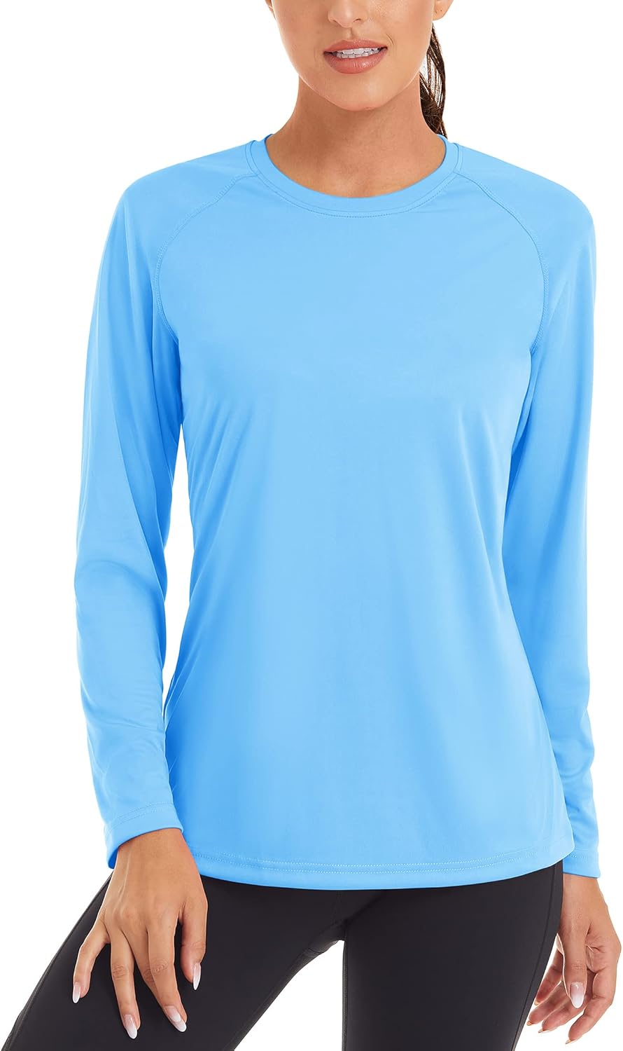 TACVASEN Women's Sun Protection Shirt UPF 50+ Long Sleeve Hiking Running Sport Workout Rash Guards Tops