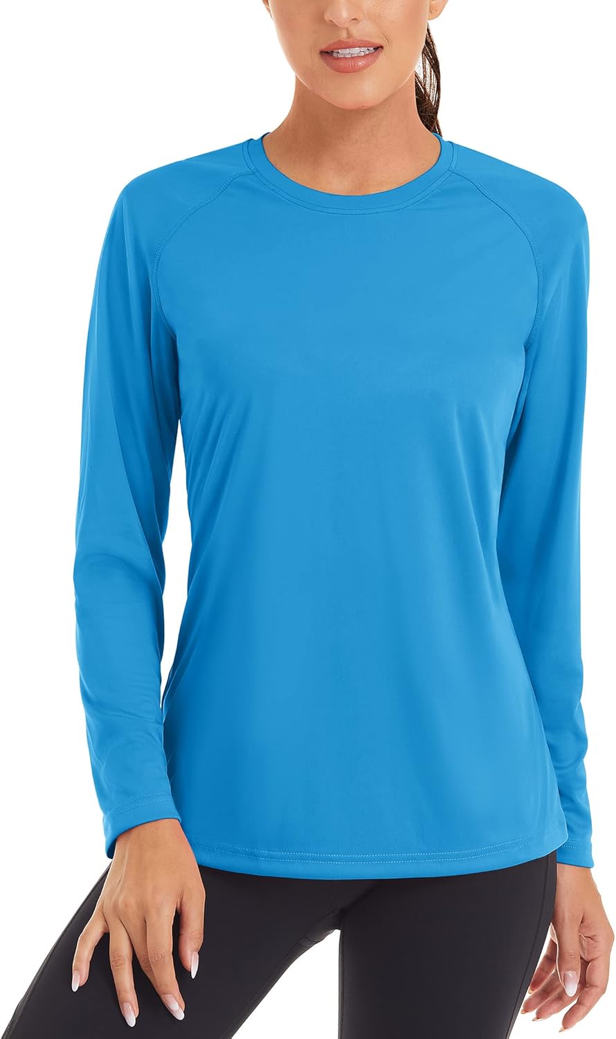TACVASEN Women's Sun Protection Shirt UPF 50+ Long Sleeve Hiking Running Sport Workout Rash Guards Tops