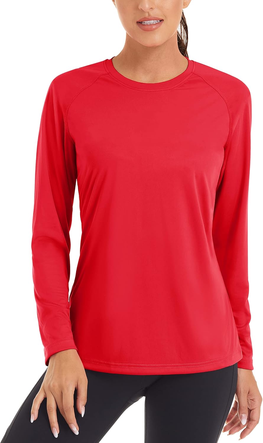 TACVASEN Women's Sun Protection Shirt UPF 50+ Long Sleeve Hiking Running Sport Workout Rash Guards Tops