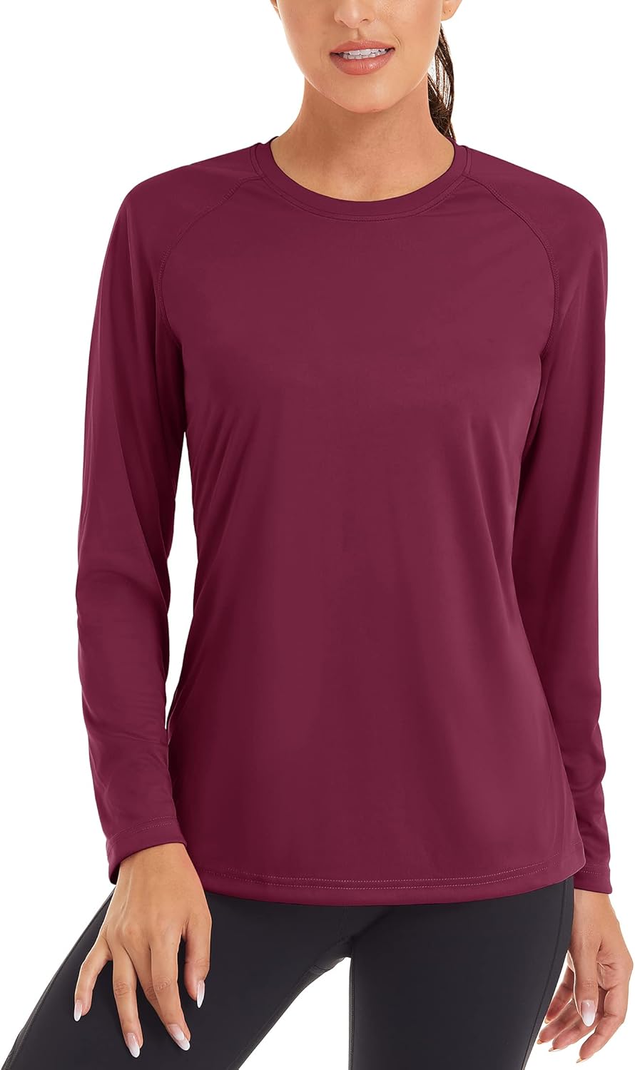 TACVASEN Women's Sun Protection Shirt UPF 50+ Long Sleeve Hiking Running Sport Workout Rash Guards Tops