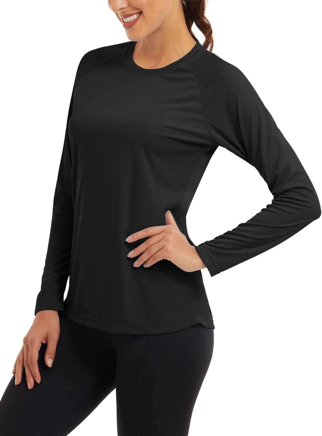 TACVASEN Women's Sun Protection Shirt UPF 50+ Long Sleeve Hiking Running Sport Workout Rash Guards Tops