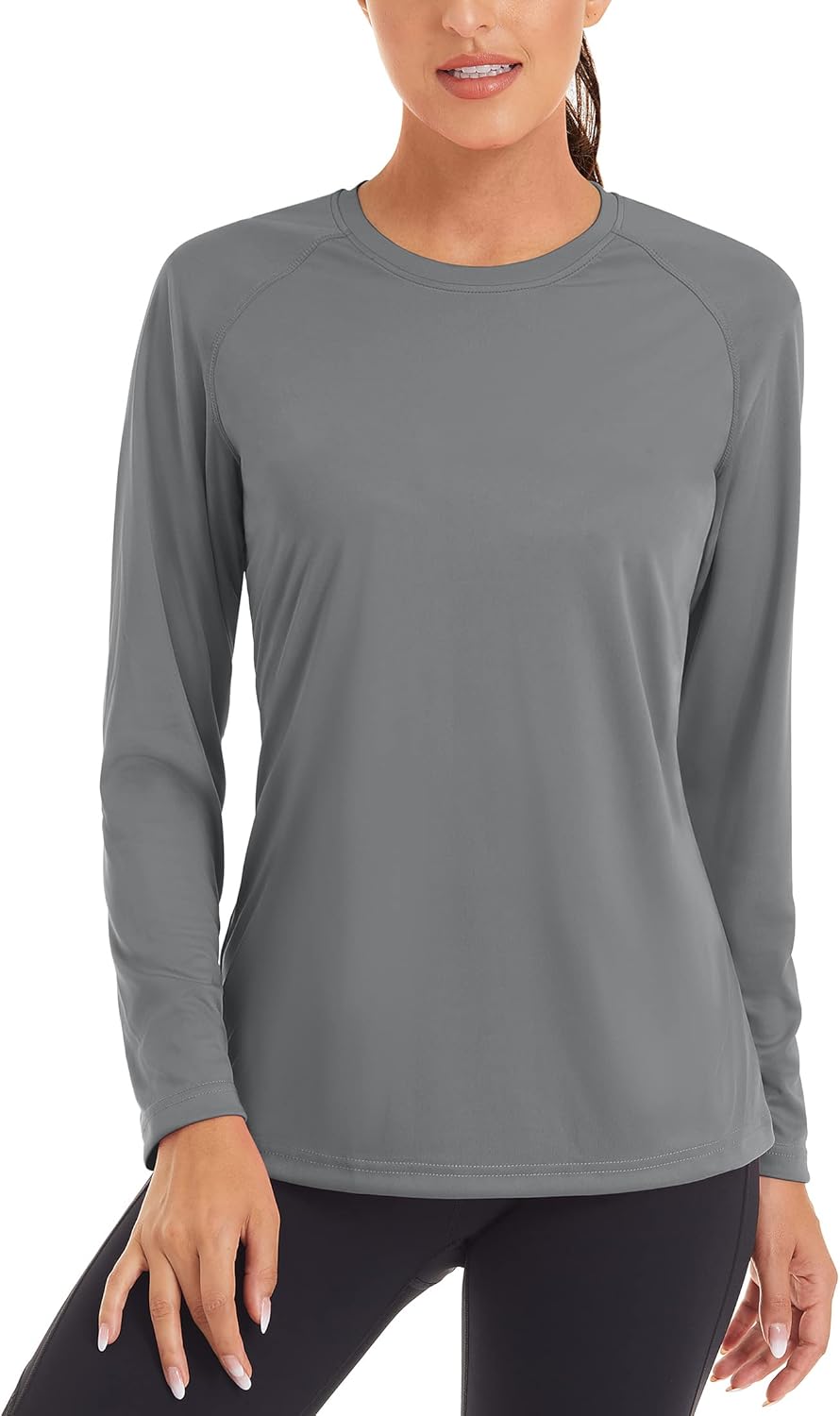TACVASEN Women's Sun Protection Shirt UPF 50+ Long Sleeve Hiking Running Sport Workout Rash Guards Tops