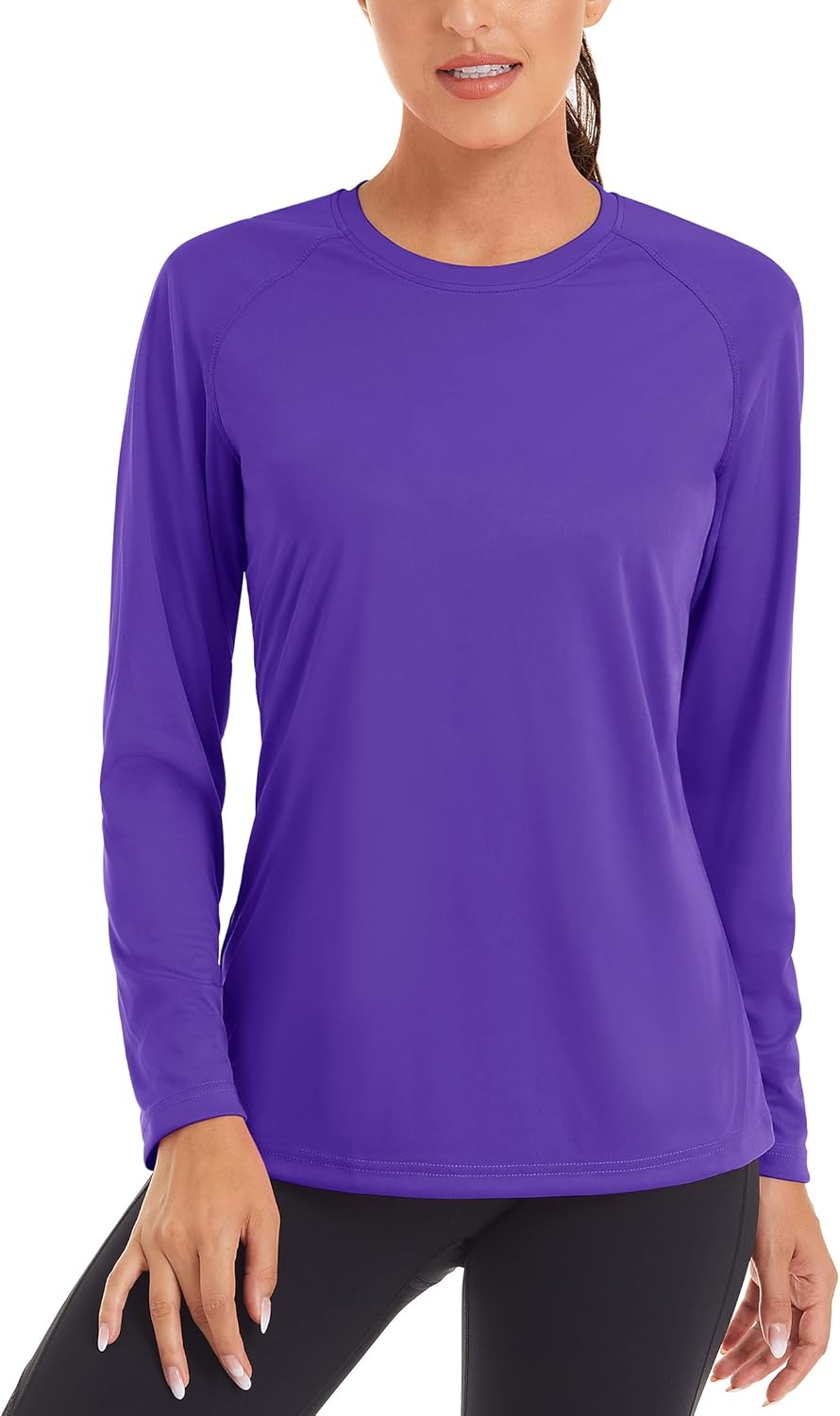 TACVASEN Women's Sun Protection Shirt UPF 50+ Long Sleeve Hiking Running Sport Workout Rash Guards Tops