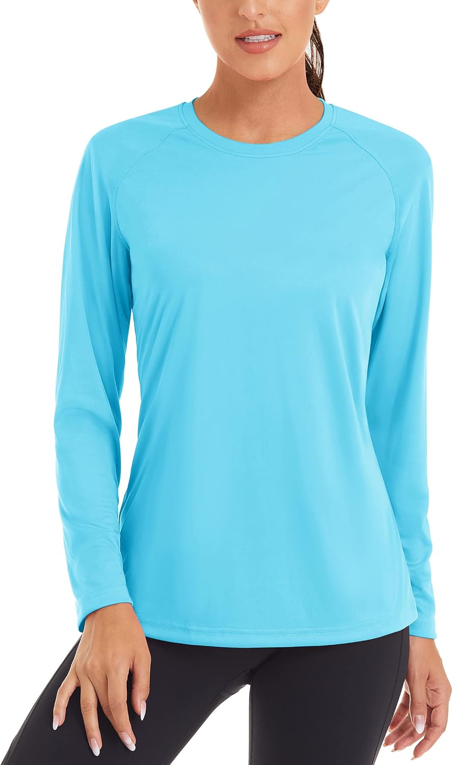 TACVASEN Women's Sun Protection Shirt UPF 50+ Long Sleeve Hiking Running Sport Workout Rash Guards Tops