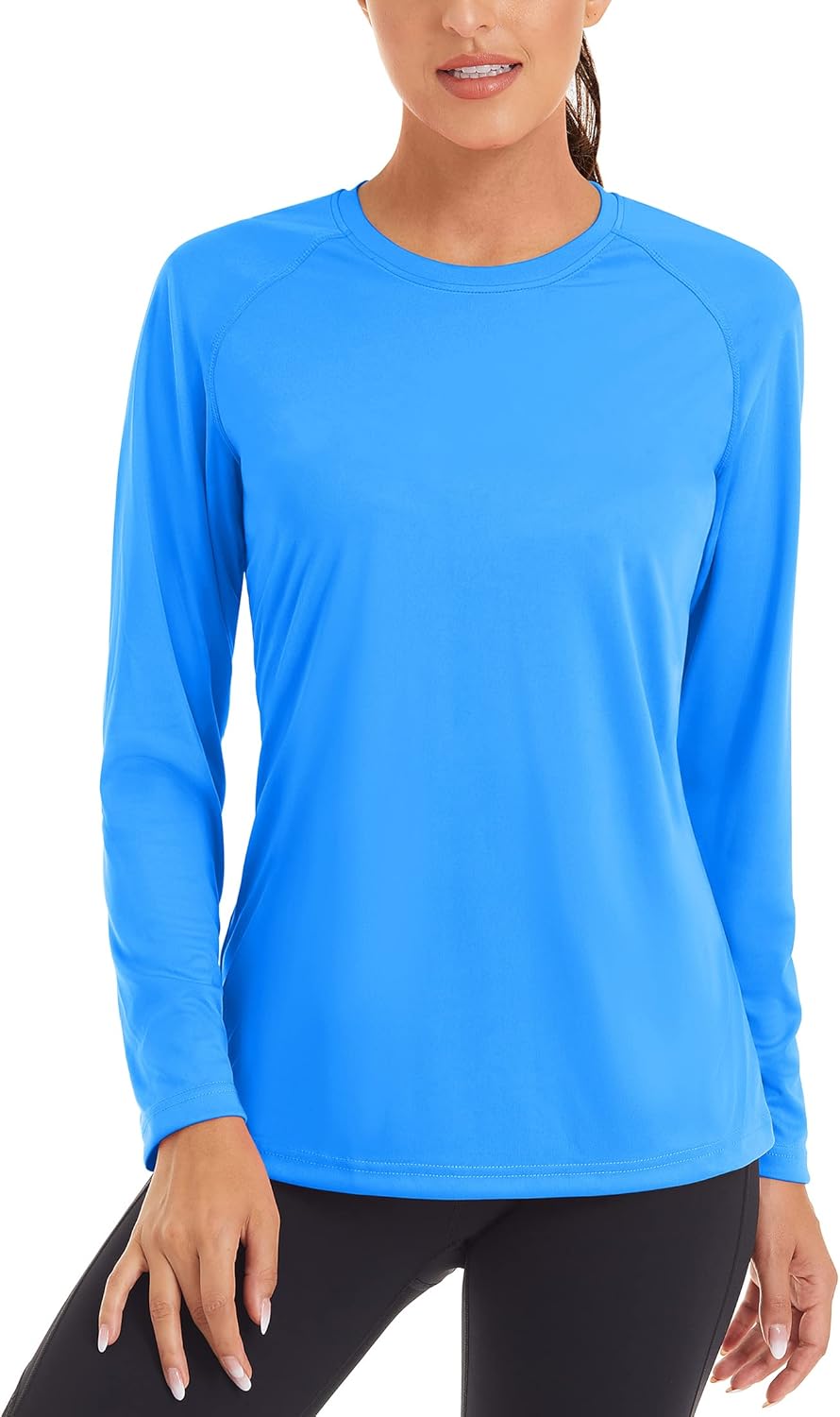 TACVASEN Women's Sun Protection Shirt UPF 50+ Long Sleeve Hiking Running Sport Workout Rash Guards Tops