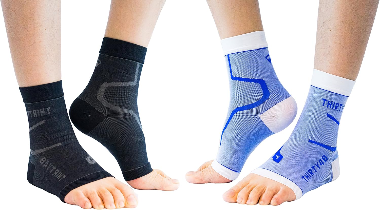Thirty48 Plantar Fasciitis Compression Socks(1 or 2 Pairs), 20-30 mmHg Foot Compression Sleeves for Ankle\/Heel Support, Increase Blood Circulation, Relieve Arch Pain, Reduce Foot Swelling