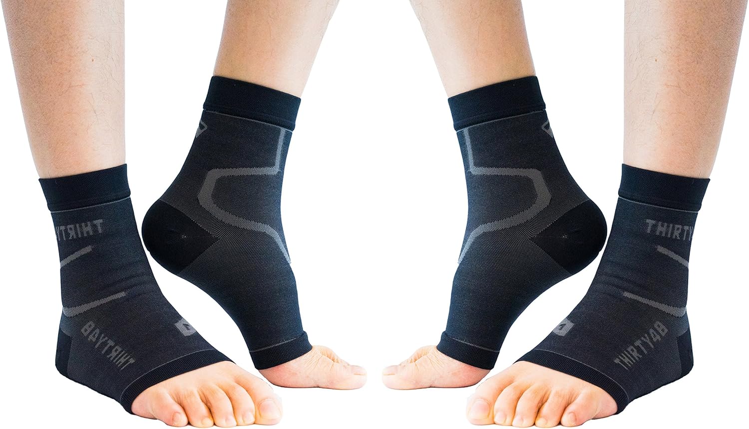 Thirty48 Plantar Fasciitis Compression Socks(1 or 2 Pairs), 20-30 mmHg Foot Compression Sleeves for Ankle\/Heel Support, Increase Blood Circulation, Relieve Arch Pain, Reduce Foot Swelling